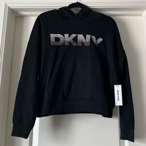 DKNY Black Sweatshirt with Sequin Logo